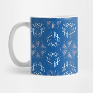 Geometric Snowflake Pattern Mug